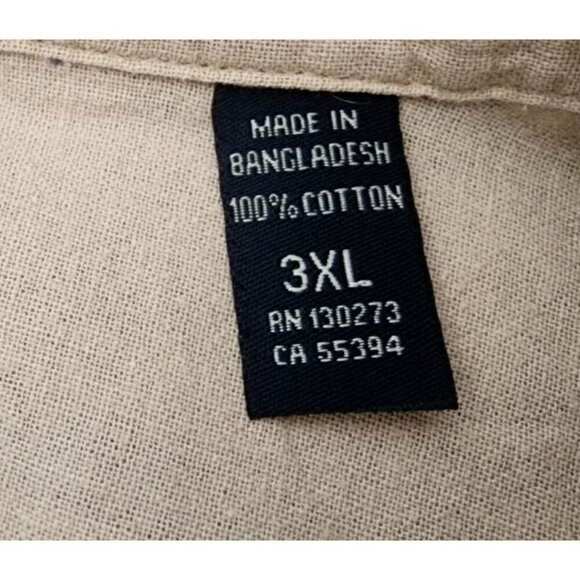 Mens 3XL Wrangler Short Sleeve Button Down Shirt Blue plaid Big and Tall - Picture 12 of 14